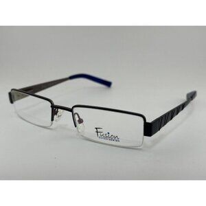 Fusion - 50-19-135 F196 COL. 2  Striped Rectangle Glasses Frames